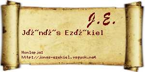 Jónás Ezékiel névjegykártya